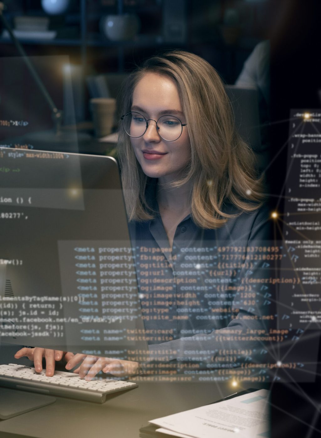 html-css-collage-concept-with-person